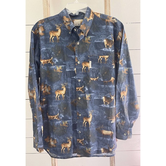 Columbia Other - Columbia PHG Shirt Men Blue Deer Buck Hunting Outdoor Long Sleeve Button Up M